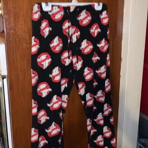 Ghostbusters Adult Men's Allover Classic Logo Stack Print Jogger Pajama Pants